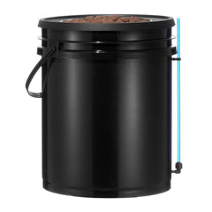 RDWC Hydroponics Grow System, Hydroponic Growing Kit with Top Drip, Recirculating Deep Water Culture 4 Buckles and 1 Reservoir, with Air Pump and Water Level Device for Leafy Vegetables