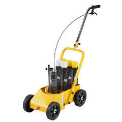 Striping Line Marking Machine, 610 x 330 x 900 mm, 4-Wheel, Heavy Duty Striping Line Machine with 56-102 mm Adjustable Width, Make Clear Edge Line for Roads, Parking Lots, Sports Field, Yellow