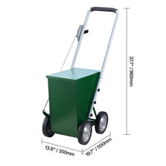 Dry Line Marker 4-Wheel 50 or 100 mm Lines Heavy Duty Steel Chalker 22.7kg