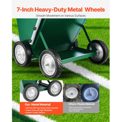Dry Line Marker 4-Wheel 50 or 100 mm Lines Heavy Duty Steel Chalker 29.5kg