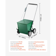 Dry Line Marker 4-Wheel 50 or 100 mm Lines Heavy Duty Steel Chalker 29.5kg