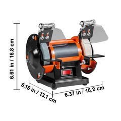 Jewelry Polisher, Bench Grinder Polishing & Buffing Machine, 3590RPM Bench Lathe Polisher with 1 Wool Wheel & 1 Abrasive Fiber Wheel & 1 Grinding Wheel & 100pcs Tools