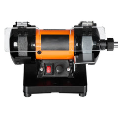 Bench Buffer Polisher, 8300-10600 RPM Adjustable Speed, Polishing & Buffing Machine with Grinding, Fiber, and Wool Wheels, 100-Piece Accessory Kit, for Jewelry, Wood, Metal, Raw Stone, Jade DIY