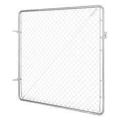 Chain Link Fence Gate, 70 x 72 in, Adjustable Chain Link Fence Panel, Fit 3 ft (W) x 4 ft (H) Garden Fence Gate Opening, Rust-Resistant Galvanized Fencing Gate for Farm Posts Not Included