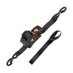 Retractable Ratchet Straps, 50.8 mm x 3 m, Tie Down Straps with S Hooks, 1375 kg Break Strength, 2 Soft Loops, Tie Down Ratcheting for Moving, Trailers, Motorcycles, Kayaks, Car Roof, 2 Pack
