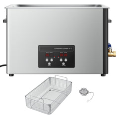 30L Ultrasonic Cleaner, Professional Ultrasonic Cleaner Machine with Cleaning Basket & Digital Display, 480W Stainless Steel 40kHz Industrial Cleaning Machine for Parts, Carburetors, Instruments