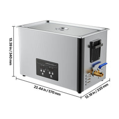 30L Ultrasonic Cleaner, Professional Ultrasonic Cleaner Machine with Cleaning Basket & Digital Display, 480W Stainless Steel 40kHz Industrial Cleaning Machine for Parts, Carburetors, Instruments