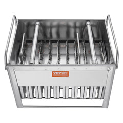 Commercial Popsicle Moulds, 40PCS Round-Head Ice Pop Moulds with Double Slot, Stainless Steel Ice Lolly Popsicle Moulds, Ice Cream Maker Mould Holder with 50PCS Popsicle Sticks & Bags