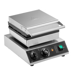 Commercial Waffle Maker, 4PCS Round Waffle Baker Machine,1750W Non-Stick Stainless Steel Belgian Waffle Iron with Temperature and Time Control, for Restaurant Bakery Snack Bar Family