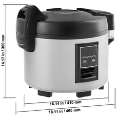 Commercial Rice Cooker 60-Cup Non-Stick Pot 13L 12H Keep Warm Restaurant