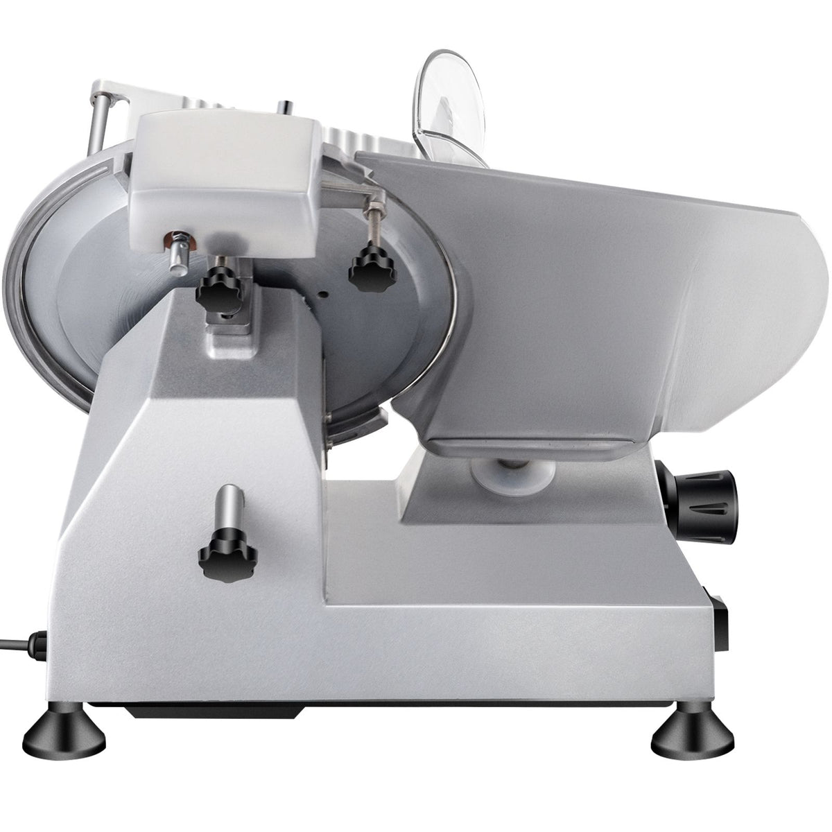 Commercial Meat Slicer, 240W Electric Deli Food Slicer, 10 inch Carbon Steel Blade Electric Food Slicer, 350-400RPM Meat Slicer, 0 - 0.47 inch Adjustable Thickness for Commercial and Home Use