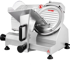 Commercial Meat Slicer, 200W Electric Deli Food Slicer, 350-400RPM Meat Slicer with 8" Carbon Steel Blade, 0 - 0.47 inch Adjustable Thickness Electric Meat Slicer for Home and Commercial Use