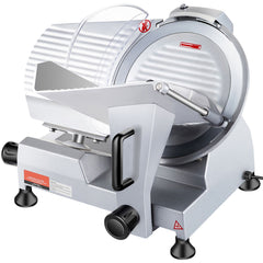 Commercial Meat Slicer, 320W Electric Deli Food Slicer, 12 inch Carbon Steel Blade Electric Food Slicer, 350-400RPM Meat Slicer, 0-0.6 inch Adjustable Thickness for Meat, Cheese, Veggies, Ham