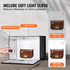 Photo Studio Light Box 3000-5600K Adjustable 3 Color Temperatures,41 x 30 x 30.5cm