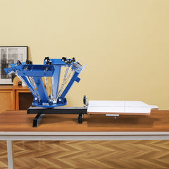 4 Color 1 Station Silk Screening Screenprint Press Screen Printing Machine