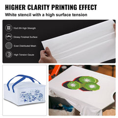 Screen Printing Kit, 6 Pieces Aluminum Silk Screen Printing Frames, 25.4 x 35.6 cm Silk Screen Printing Frame with 156 Count Mesh, High Tension Nylon Mesh and Sealing Tape for T-shirts DIY