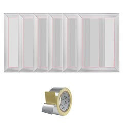 Screen Printing Kit, 6 Pieces Aluminum Silk Screen Printing Frames, 25.4 x 35.6 cm Silk Screen Printing Frame with 156 Count Mesh, High Tension Nylon Mesh and Sealing Tape for T-shirts DIY