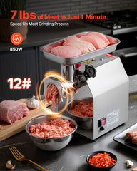 Commercial Electric Meat Grinder 5.5 Lbs/Min Sausage Stuffer Maker Kitchen
