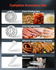 Commercial Electric Meat Grinder 5.5 Lbs/Min Sausage Stuffer Maker Kitchen