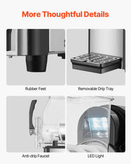 Commercial Slushy Machine, 4L Single Tank Frozen Drink Machine, 16 Cups Stainless Steel Margarita Smoothie Frozen Drink Maker, Slushie Maker for Home Party Restaurants Cafe Bars