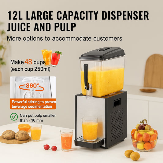Commercial Beverage Dispenser 12L Cold Juice Ice Drink Dispenser for Party
