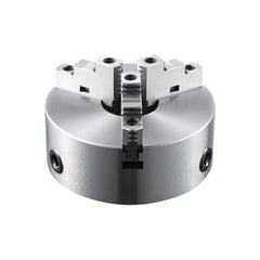 3-Jaw Lathe Chuck, 200 mm, Self-Centering Lathe Chuck, 4-200 mm Clamping Range with T-key Fixing Screws Hexagon Wrench, for Lathe 3D Printer Machining Center Milling Drilling Machine