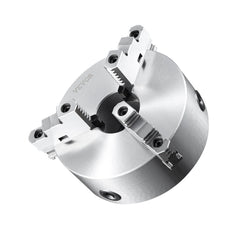 3-Jaw Lathe Chuck, 200 mm, Self-Centering Lathe Chuck, 4-200 mm Clamping Range with T-key Fixing Screws Hexagon Wrench, for Lathe 3D Printer Machining Center Milling Drilling Machine