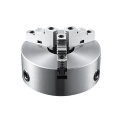 3-Jaw Lathe Chuck, 200 mm, Self-Centering Lathe Chuck, 4-200 mm Clamping Range with T-key Fixing Screws Hexagon Wrench, for Lathe 3D Printer Machining Center Milling Drilling Machine