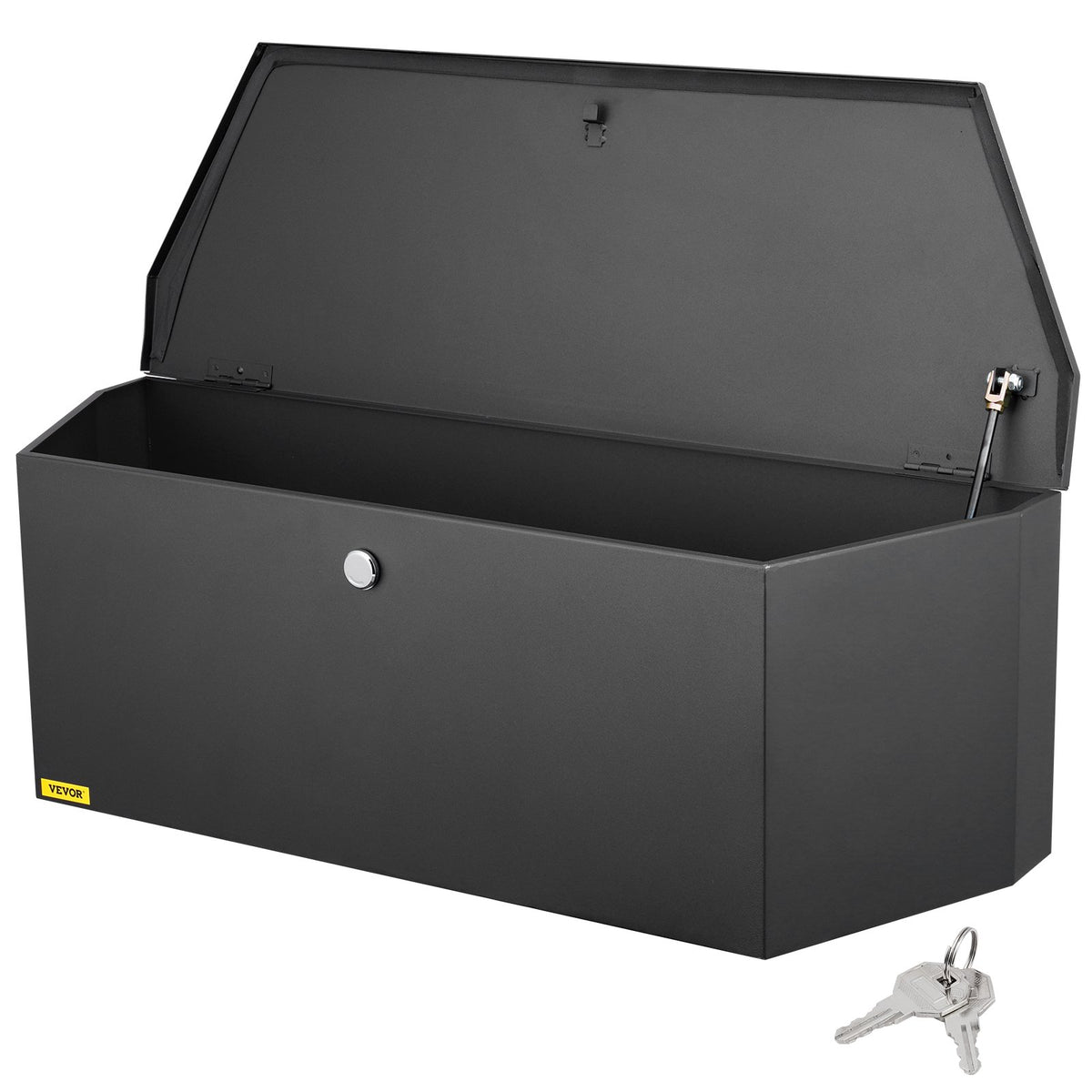Trailer Tongue Box, Carbon Steel Tongue Box Tool Chest, Heavy Duty Trailer Box Storage with Lock and Keys, Utility Trailer Tongue Tool Box for Pickup Truck Bed, RV Trailer, 91.44cmx30.48 cmx30.4