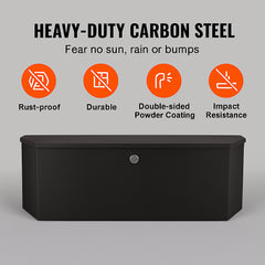 Trailer Tongue Box, Carbon Steel Tongue Box Tool Chest, Heavy Duty Trailer Box Storage with Lock and Keys, Utility Trailer Tongue Tool Box for Pickup Truck Bed, RV Trailer, 91.44cmx30.48 cmx30.4