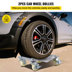 2 Pcs Tire Wheel Dollies 12"X16" Platform Size Wheel Car Dolly 3" Caster Wheel Dolly for Vehicle Car Auto Repair (2 Pcs)