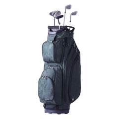 Golf Cart Bag with 14 Way Organizer Divider Top, 36” 11 Pockets Premium Nylon Cart Bag, Durable Golf Bags with Handles & Dust Cover & Detachable Straps for Men & Women, Army Green
