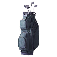 Golf Cart Bag with 14 Way Organizer Divider Top, 36” 11 Pockets Premium Nylon Cart Bag, Durable Golf Bags with Handles & Dust Cover & Detachable Straps for Men & Women, Army Green