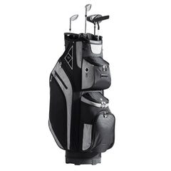 Golf Cart Bag with 14 Way Organizer Divider Top, 13 Pockets Premium Cart Bag, Durable 600D Polyester Fabric Golf Bags with Handles & Dust Cover & Detachable Straps for Men & Women, Black Color-Block