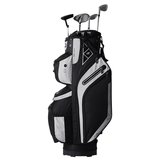 Golf Cart Bag with 14 Way Organizer Divider Top, 13 Pockets Premium Cart Bag, Durable 600D Polyester Fabric Golf Bags with Handles & Dust Cover & Detachable Straps for Men & Women, Black Color-Block