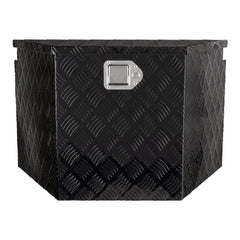 Trailer Tongue Box, Aluminum Alloy Diamond Plate Tongue Box Tool Chest, Heavy Duty Trailer Box Storage with Lock and Keys, for Pickup Truck, RV, Trailer, 737 x 410 x 460 mm/29x16.5x18inch