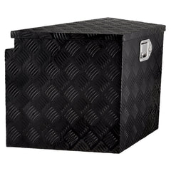 Trailer Tongue Box, Aluminum Alloy Diamond Plate Tongue Box Tool Chest, Heavy Duty Trailer Box Storage with Lock and Keys, for Pickup Truck, RV, Trailer, 737 x 410 x 460 mm/29x16.5x18inch