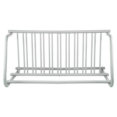 10 Holders Floor Bike Rack, 59" Length All-Steel Grid Bike Rack, 10-Bike Capacity Dual-Side Storage Stand for Garages Streets Yards Bike Events
