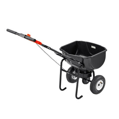 Walk Behind Spreader, 60LBS Capacity, Push Spreader with Hopper Grate, 0-9.8 ft Spreading Width, 8 in All Terrain Pneumatic Tires, Garden & Lawn Broadcast Spreaders, for Seed, Fertilizer