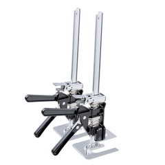 Labor Saving Arm Jack, 2 PCS 200 kg Bearing Capacity, Lifting up to 235 mm, Metal Hand Lifting Jack Tool with Magnetic Level, 2 Adjustment Modes, for Door, Window, Furniture, Woodworking, Black