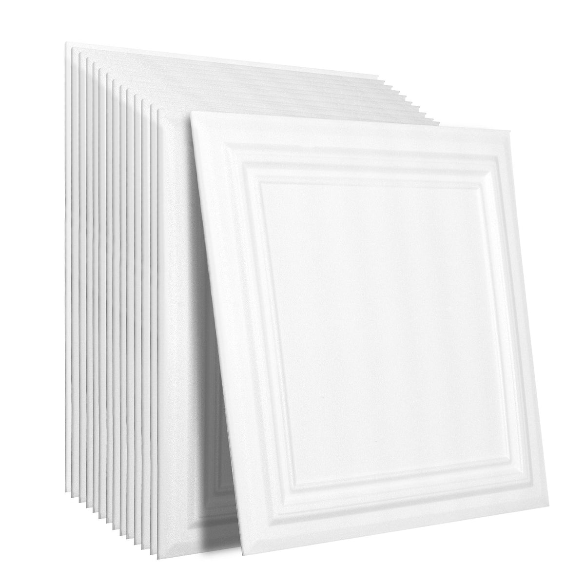 Ceiling Tiles 48-Pack 20 x 20 in Polystyrene Easy Installation Glue-up