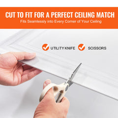 Ceiling Tiles 48-Pack 20 x 20 in Polystyrene Easy Installation Glue-up
