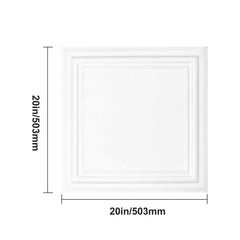Ceiling Tiles 48-Pack 20 x 20 in Polystyrene Easy Installation Glue-up