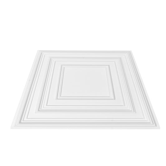 Ceiling Tiles 12-Pack 24 x 24 in PVC Easy Installation White Peg Pattern