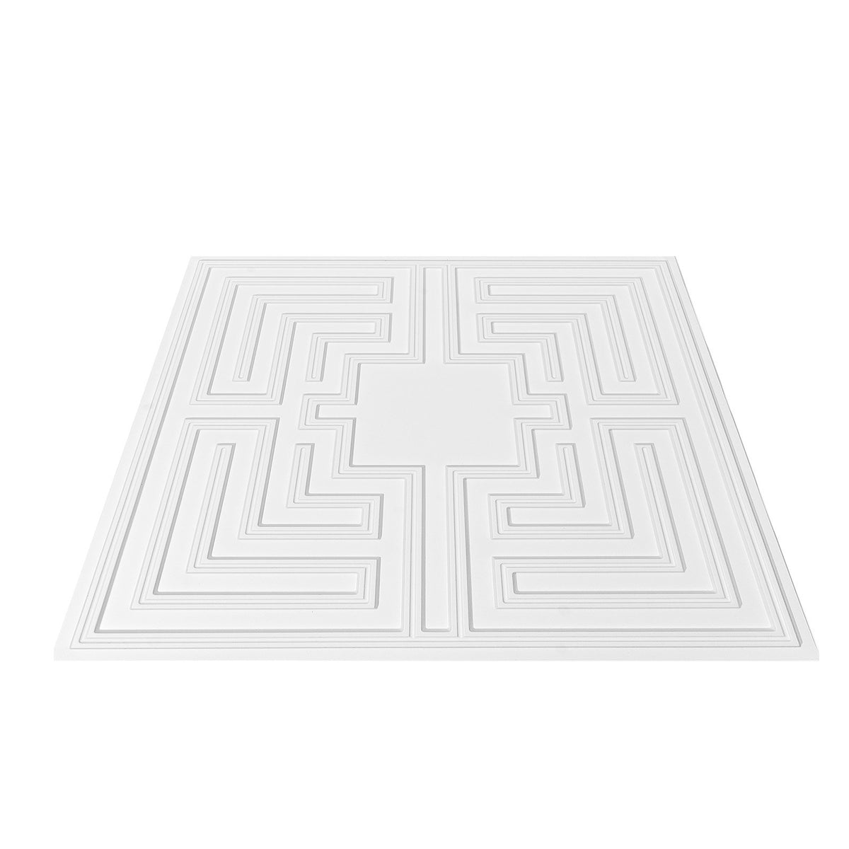 Ceiling Tiles 12-Pack 24 x 24 in PVC Easy Installation White Echo Pattern