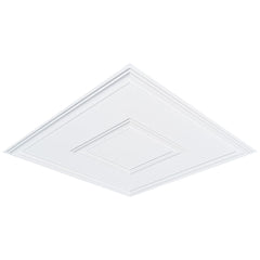 Ceiling Tiles 12-Pack 24 x 24 in PVC Easy Installation White Geometric