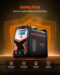 TIG Welder, 200A 6-In-1 Aluminum Welding Machine (LED Display) - AC TIG/DC TIG/AC Pulse TIG/DC Pulse TIG/Spot TIG/MMA(Stick), Electric Welder with Synergic Control IGBT