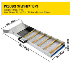 Aluminum Alloy Sluice Box, Compact 36" Mini Sluice Boxes for Gold, Lightweight Gold Sluice Equipment, Portable Sluice Boxes with Miner\'s Moss, River, Creek, Gold Panning, Prospecting, Dredging