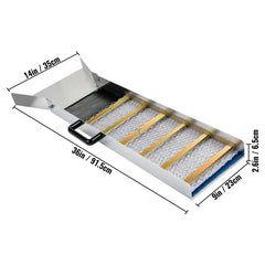 Aluminum Alloy Sluice Box, Compact 36" Mini Sluice Boxes for Gold, Lightweight Gold Sluice Equipment, Portable Sluice Boxes with Miner\'s Moss, River, Creek, Gold Panning, Prospecting, Dredging