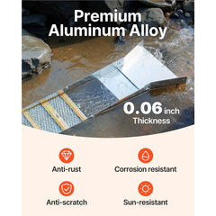 Folding Aluminum Alloy Sluice Box, Compact 50" Sluice Boxes for Gold, Lightweight Gold Sluice Equipment, Portable Sluice Boxes with Miner's Moss, River, Creek, Gold Panning, Prospecting, Dredg